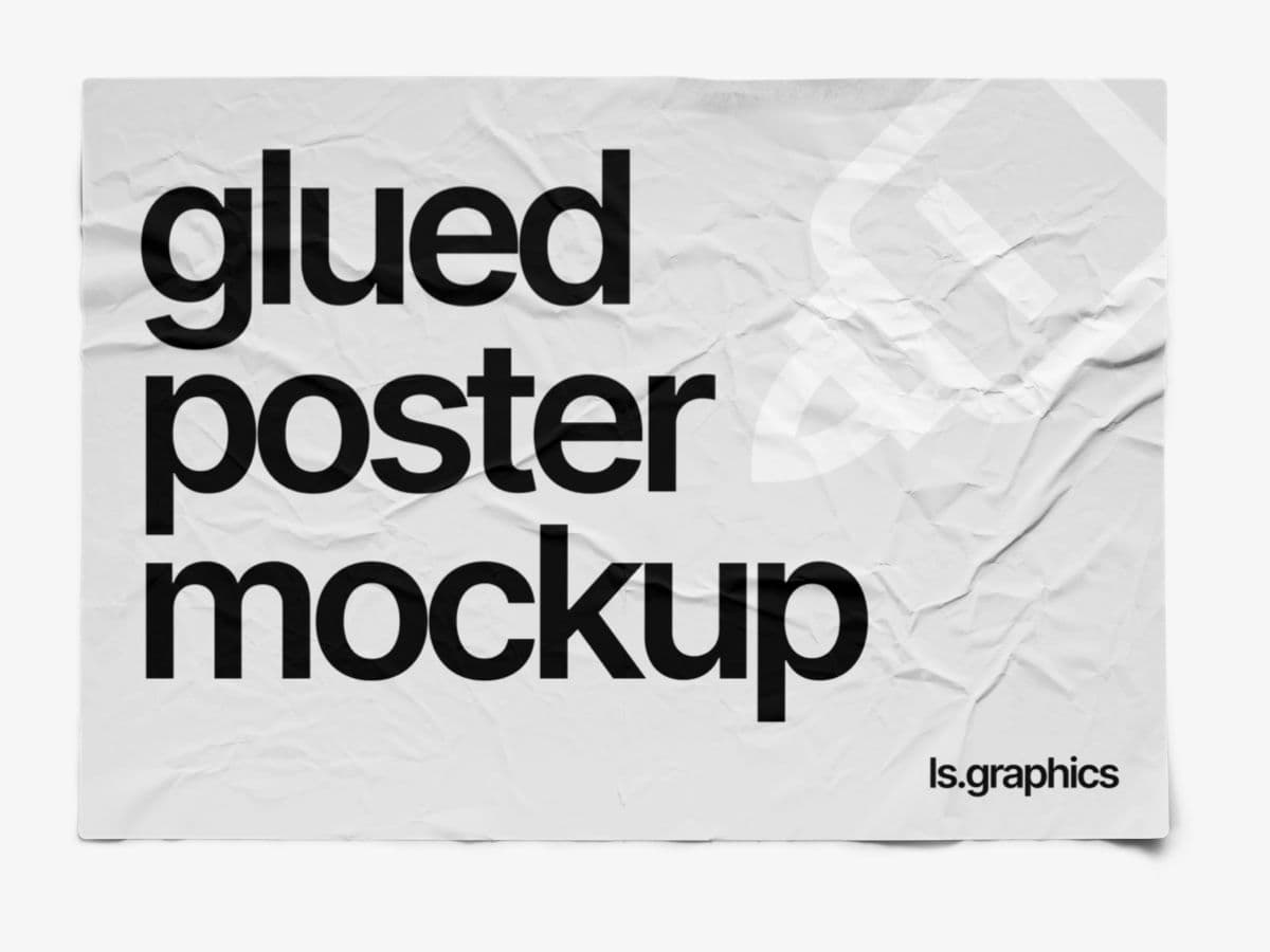 Glued Posters online mockup