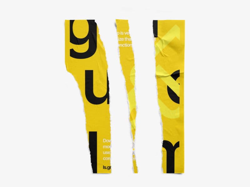 Glued Posters Textured online mockup