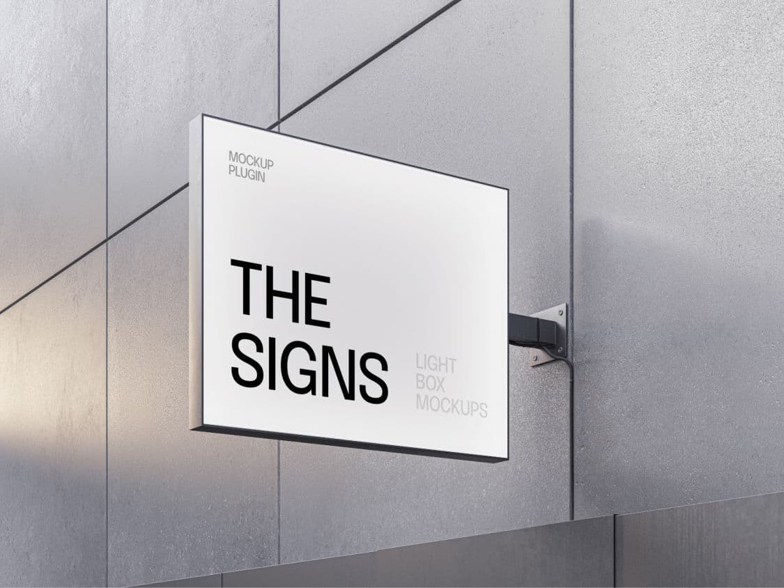 Lightbox Sign Mockup online mockup