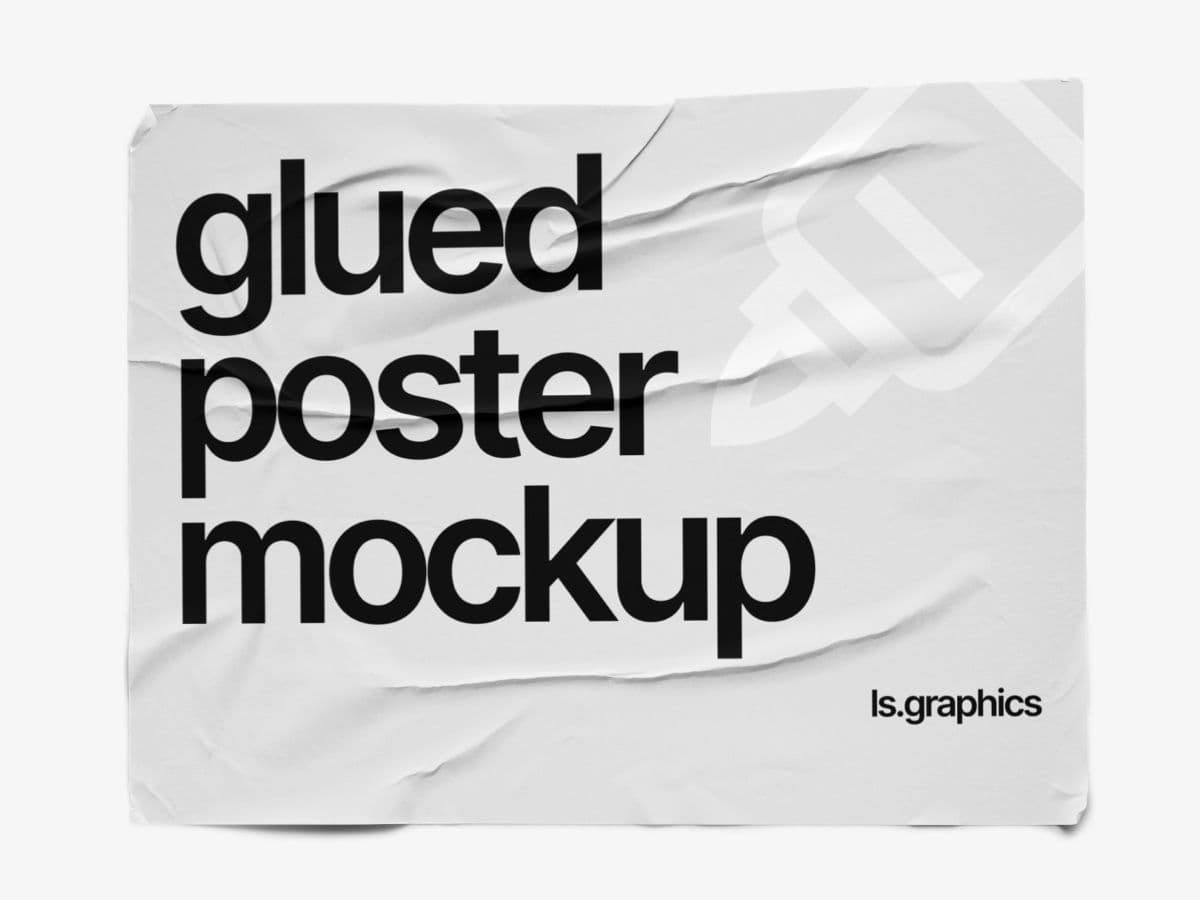 Glued Posters online mockup