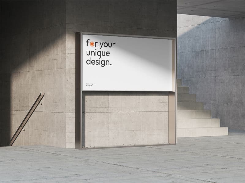 Boards. Poster Stand online mockup