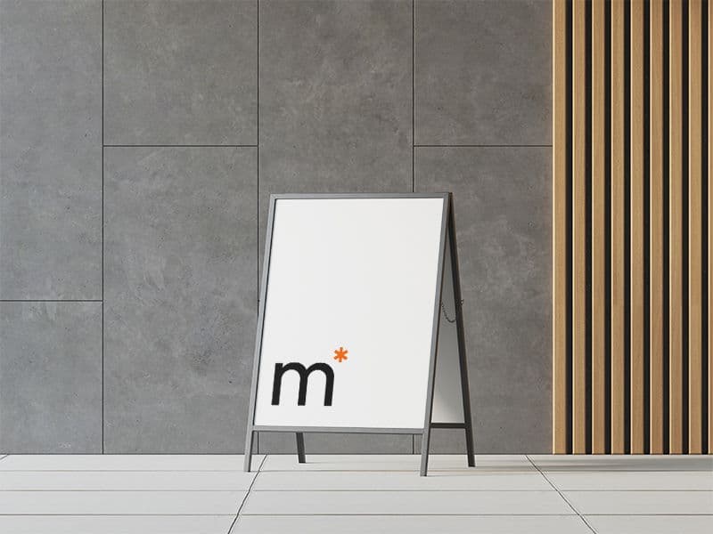 Boards. Floor Sign Board online mockup