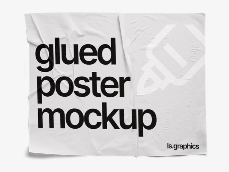 Glued Posters Textured online mockup